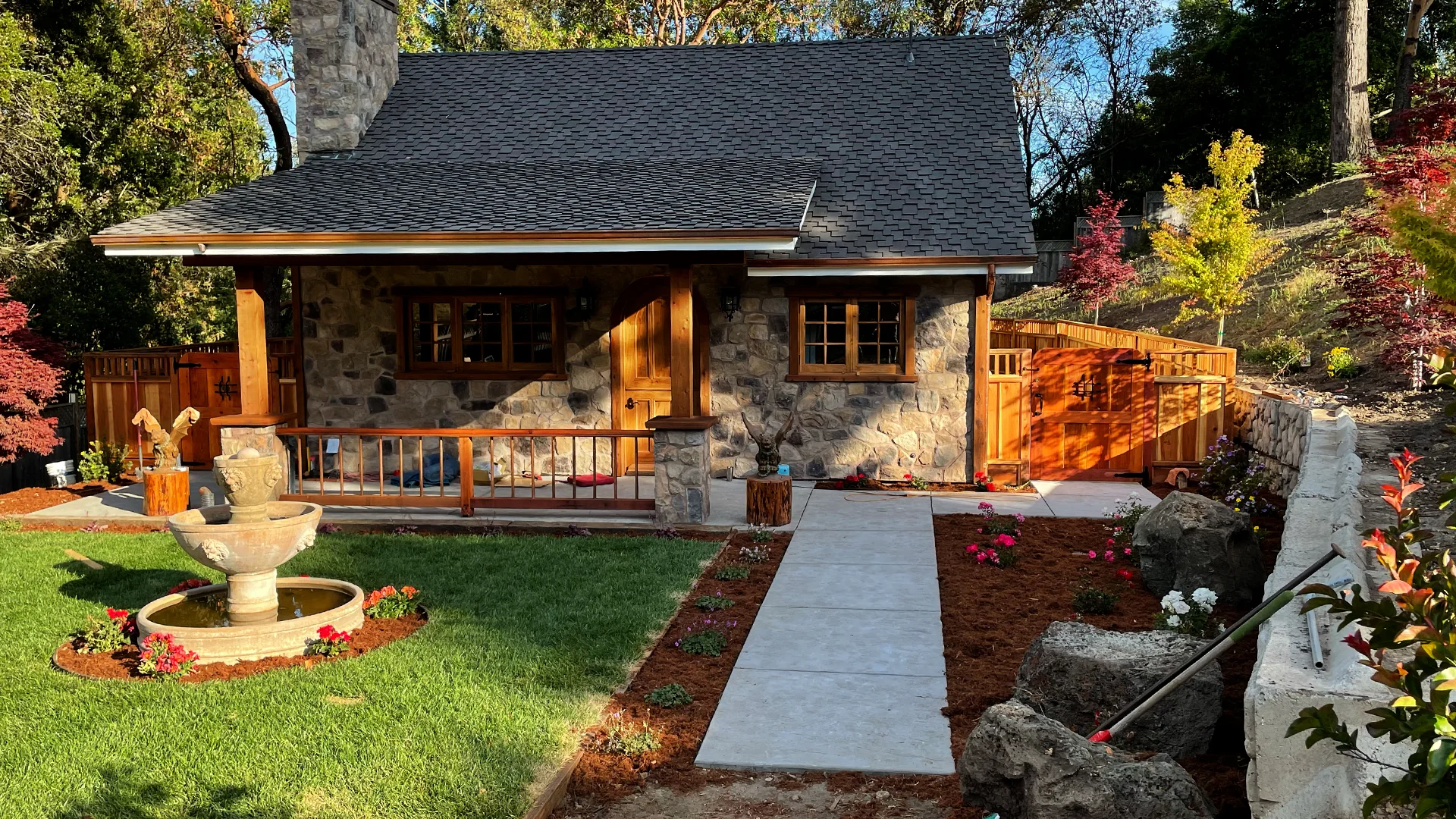 The cottage, completed exterior